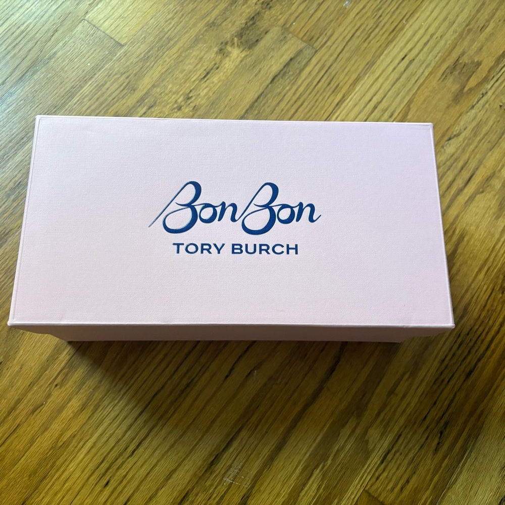 Tory Burch x BonBon Miller Patent Leather Pink and Blue Sandals Cotton Candy 10 - Picture 14 of 14